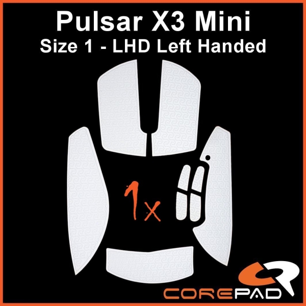 Corepad Soft Grips Grip Tape BTL BT.L Pulsar X3 Size 1 Mini Small LHD Left Handed Hand
